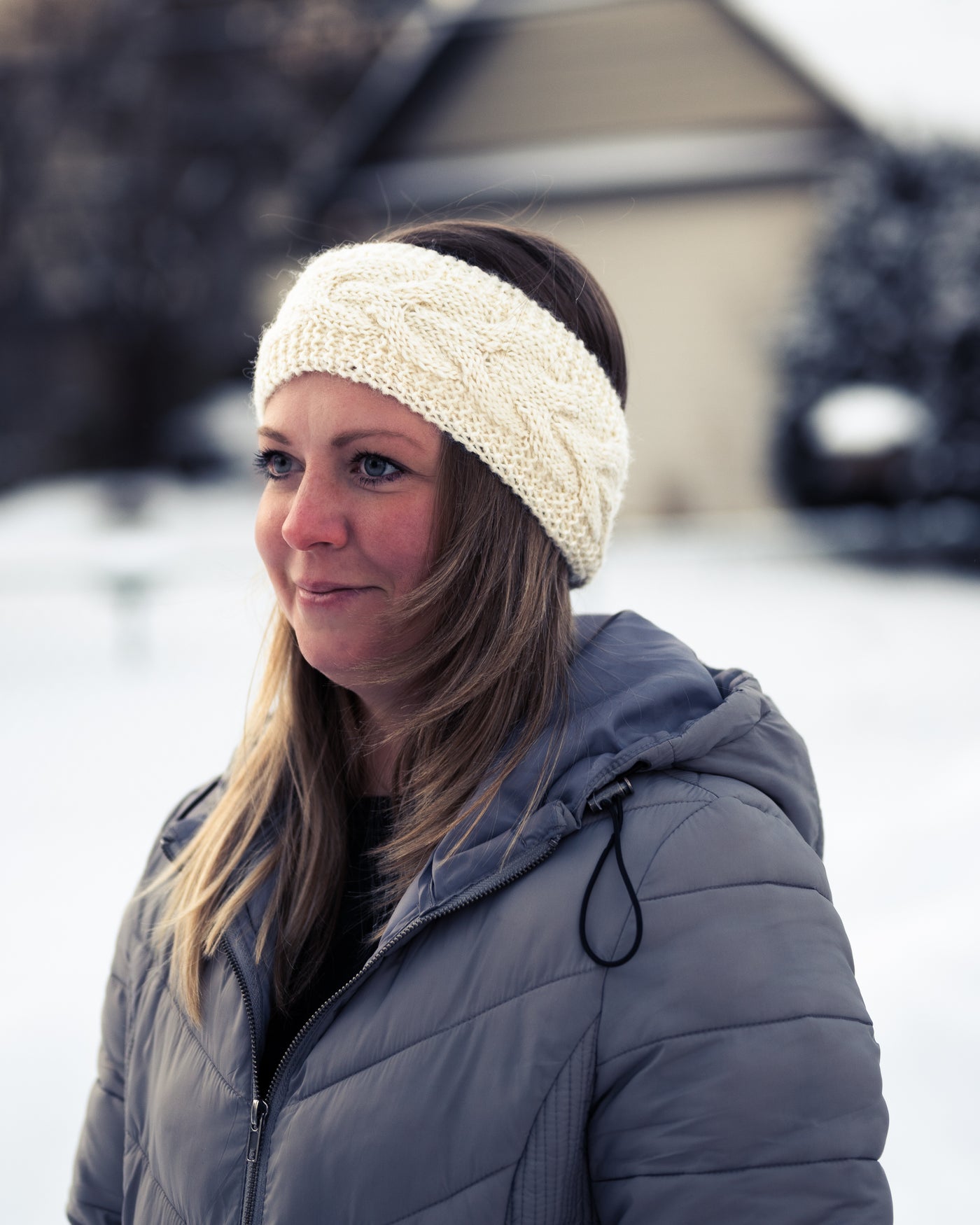 Lined Woolen Headband - 3 Pack (Black White and Gray)